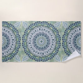 Toalha De Praia Chique Bohemiano Mandala Dot Art Design
