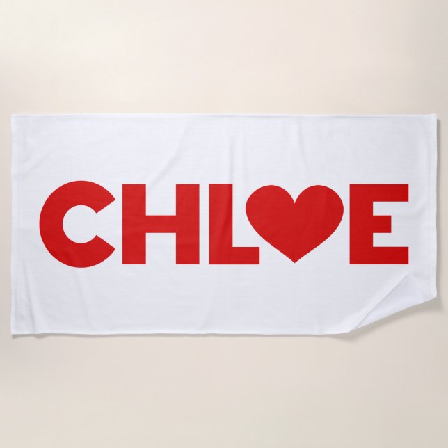 Toalha De Praia Chloe Love (Frente)