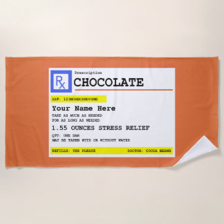 Toalha De Praia Chocolate Prescrito Personalizado