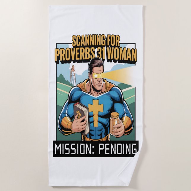 Toalha De Praia Christian Beach Towel For Single Men (Frente)