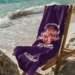 Toalha De Praia Churrasco de Verão de praia tropical personalizado<br><div class="desc">Faça uma declaração no próximo dia da praia com uma toalha de praia hilariantemente com tema de CHURRASCO de molho que é perfeita para mestrados de grelhas e amantes de praia. O texto ousado mostra orgulhosamente suas credenciais mestre com entalhes duplos brincalhões - "fumar carne, puxar carne de porco, balançar...</div>