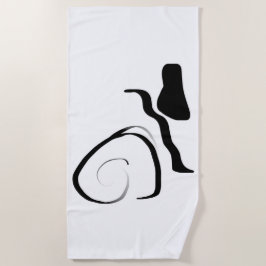 Toalha De Praia Ciclo de rotação: Abstrato preto e branco