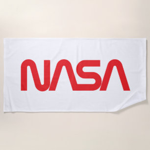 Toalha de praia Circa da NASA (Rocket White)