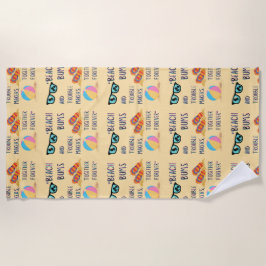 Toalha De Praia citação do dia de praia