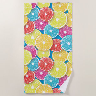 Toalha De Praia Citrus fruta slices pop