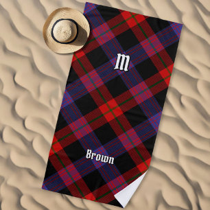 Toalha De Praia Clan Brown Tartan