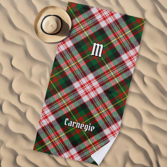 Toalha De Praia Clan Carnegie Dress Tartan (Criador carregado)