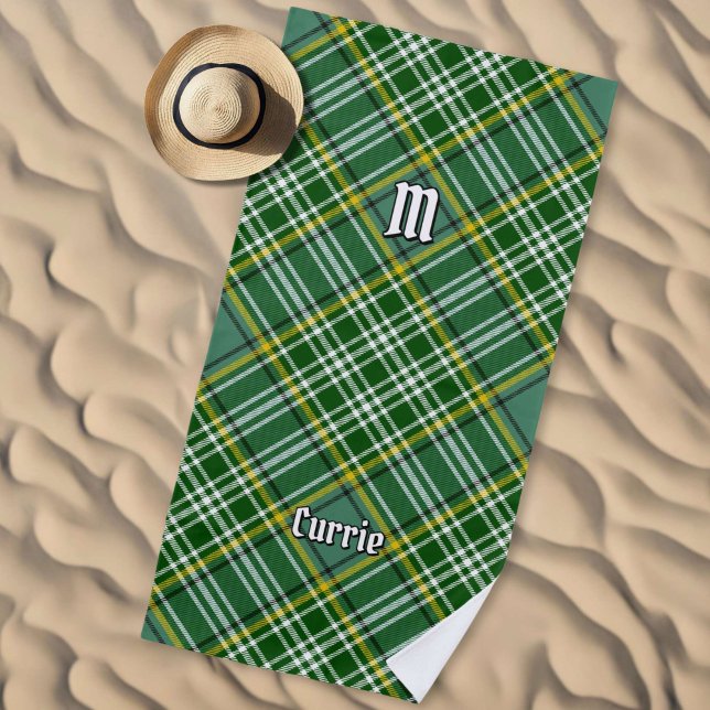 Toalha De Praia Clan Currie Tartan (Criador carregado)