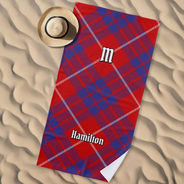 Toalha De Praia Clan Hamilton Red Tartan Beach Towel (Criador carregado)