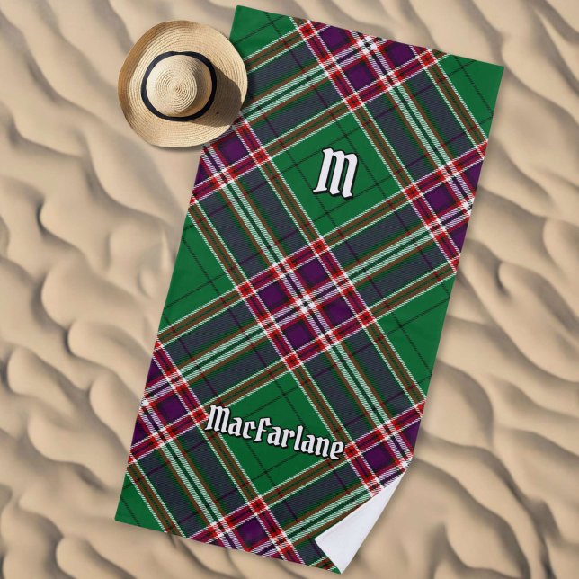 Toalha De Praia Clan MacFarlane Modern caçando Tartan (Criador carregado)