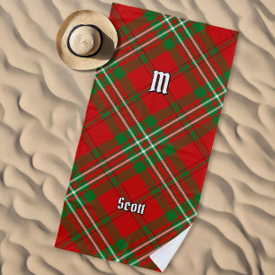 Toalha De Praia Clan Scott Red Tartan Beach Towel