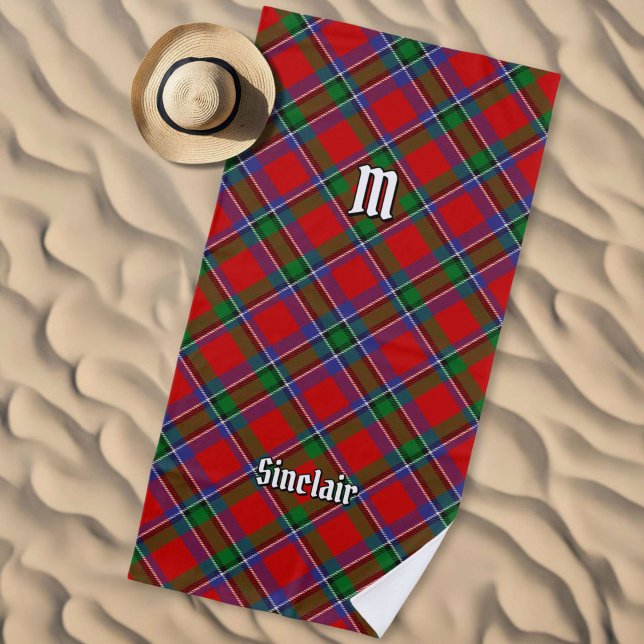 Toalha De Praia Clan Sinclair Tartan (Criador carregado)