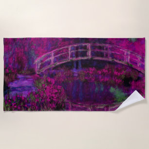 Toalha De Praia Claude Monet A Ponte Japonesa Púrpura