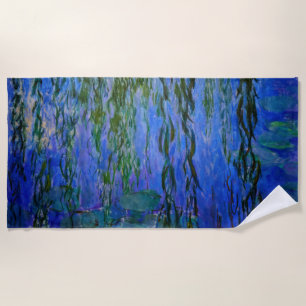 Toalha De Praia Claude Monet - Lírios d'água com salgueiro chor