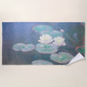 Toalha De Praia Claude Monet - Lírios De Água, Efeito Da Noite