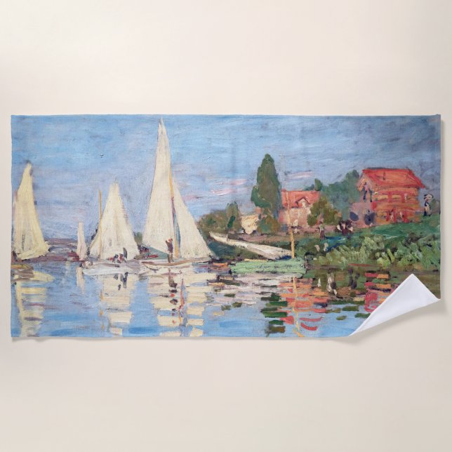Toalha De Praia Claude Monet - Regattas em Argenteuil (Frente)