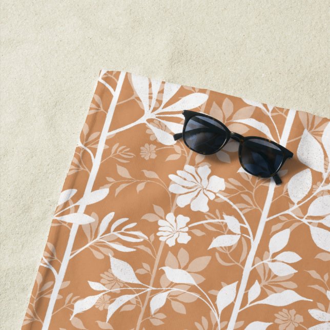 Toalha De Praia Climbing Vines of Botanic Poetry XL silhouette (In Situ)