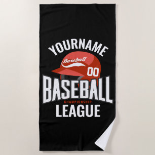 Toalha De Praia Clube Personalizado de Champ NAME Team Player