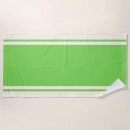 Toalha De Praia Coastal Stripe Beach Towel - Lime & Cream