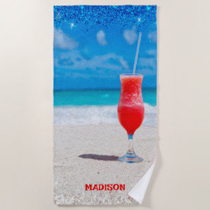 Toalha De Praia Cocktail na praia