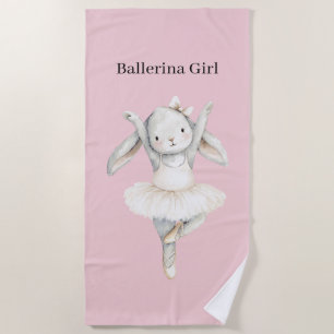 Toalha De Praia Coelhinha Menina Bailarina de Tutu