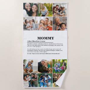 Toalha De Praia Colagem de Fotografias Personalizada Definição de