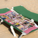 Toalha De Praia Colagem de Fotos 12 Picture Masonry Grid Coral Ros<br><div class="desc">Adicione suas fotos familiares a esta toalha de praia de fotos personalizada. O modelo de foto está configurado para que você adicione 12 das fotos favoritas, que serão exibidas em uma grade de masonaria de tendência. A colagem de fotos usa uma mistura de imagens paisagísticas e retratos para lhe dar...</div>