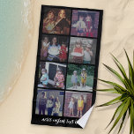 Toalha De Praia Colagem de Fotos do Instagram 8 - texto do script<br><div class="desc">Você pode usar fotos quadradas ou selfie para este design. Use oito fotos quadradas para criar um presente exclusivo e pessoal. Se precisar ajustar as fotos,  clique na ferramenta personalizar para fazer alterações.</div>
