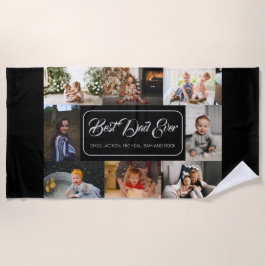 Toalha De Praia Colagem Personalizada de 8 Fotografias Melhor Garr