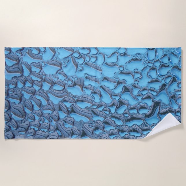 Toalha De Praia Colírio suave em vidro azul (Frente)