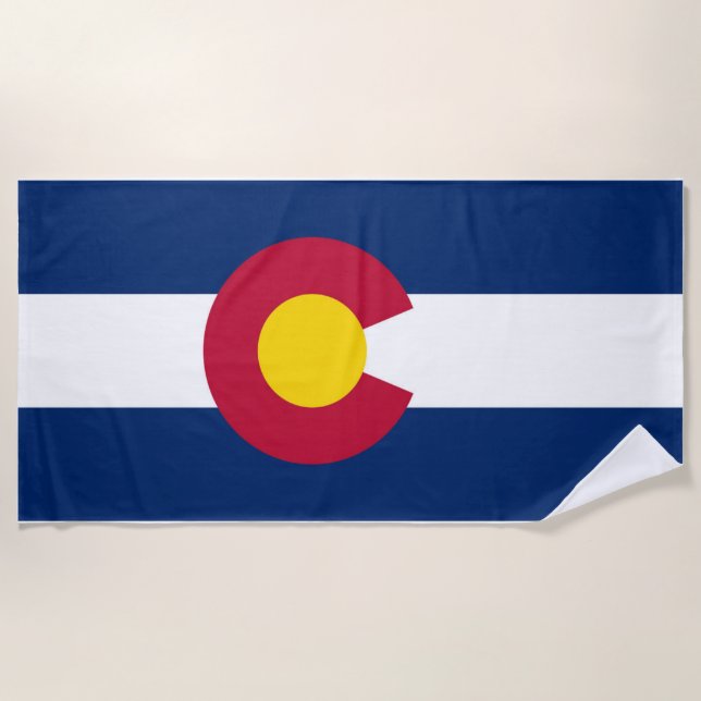 Toalha De Praia Colorado Flag (Frente)
