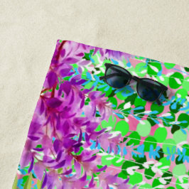 Toalha De Praia Colorful Flowers