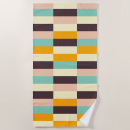 Toalha De Praia Colorful geometric pattern with vertical stripes 