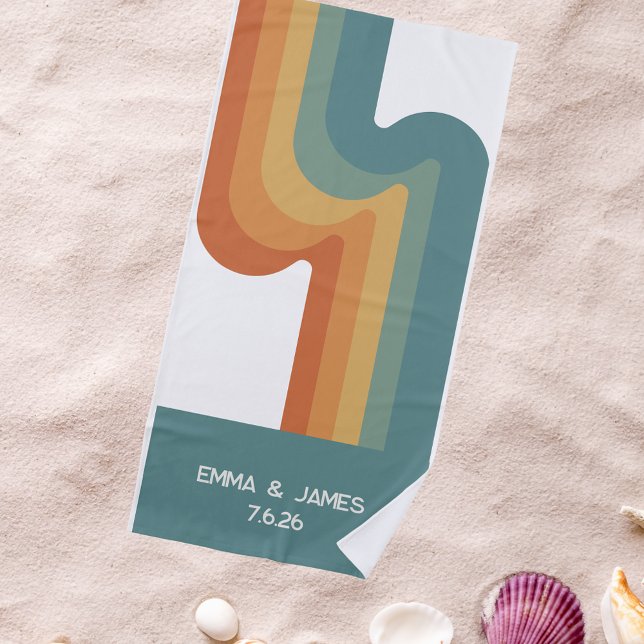 Toalha De Praia Colorida Trendy Wedding Gift Beach Towel (Criador carregado)