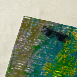 Toalha De Praia Coloridos com ranhuras e tinta manchada esfolada