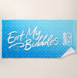 Toalha De Praia "Coma as minhas bolhas" Natação Escalas azuis