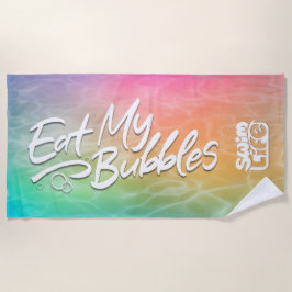 Toalha De Praia "Coma as minhas bolhas" Natação Vida Unicorn Bathw