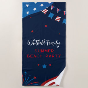Toalha De Praia Combinação Personalizada de Férias Tropicais de Tr