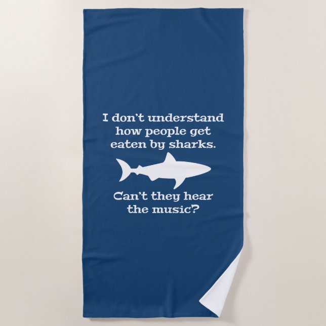 Toalha De Praia Comidos Por Tubarões (Frente)