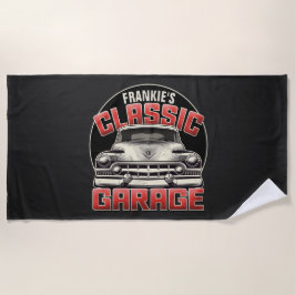 Toalha De Praia Compro Personalizado de Garagem de Carro Clássico 
