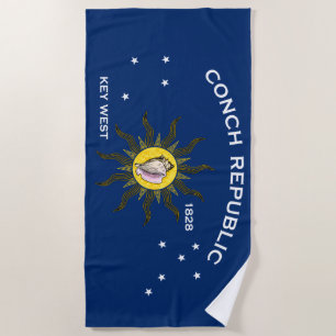 Toalha De Praia Conch Republic Flag Key West Florida