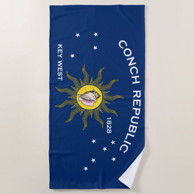 Toalha De Praia Conch Republic Flag Key West Florida (Frente)