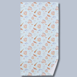 Toalha De Praia Conchas De Aquarelas E Padrões De Coral