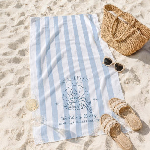 Toalha De Praia Conchas Marinhas E Sininhos De Casamento Despedida