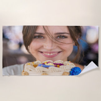 Toalha De Praia Concurso de Culinária da Feira Foto Personalizar