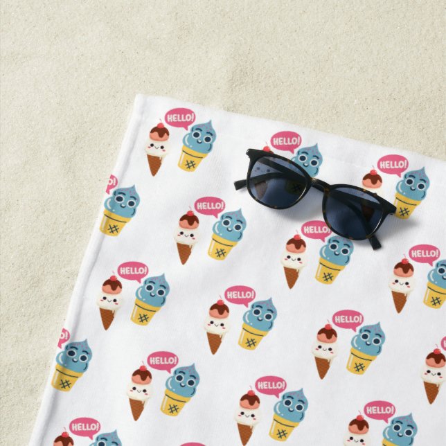 Toalha De Praia cone sorvete (In Situ)