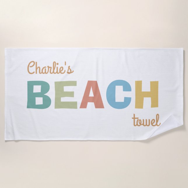 Toalha de praia conhecida feita sob encomenda (Frente)