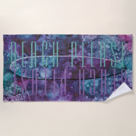 Toalha De Praia Conselho de praia Impressão roxa Blues