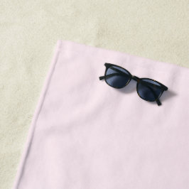 Toalha De Praia Cor Rosa Suave Pálido Branco Pastel Cor Sólida