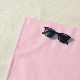 Toalha De Praia Cor Sólida Rosa de Chiclete Bonito e Delicioso